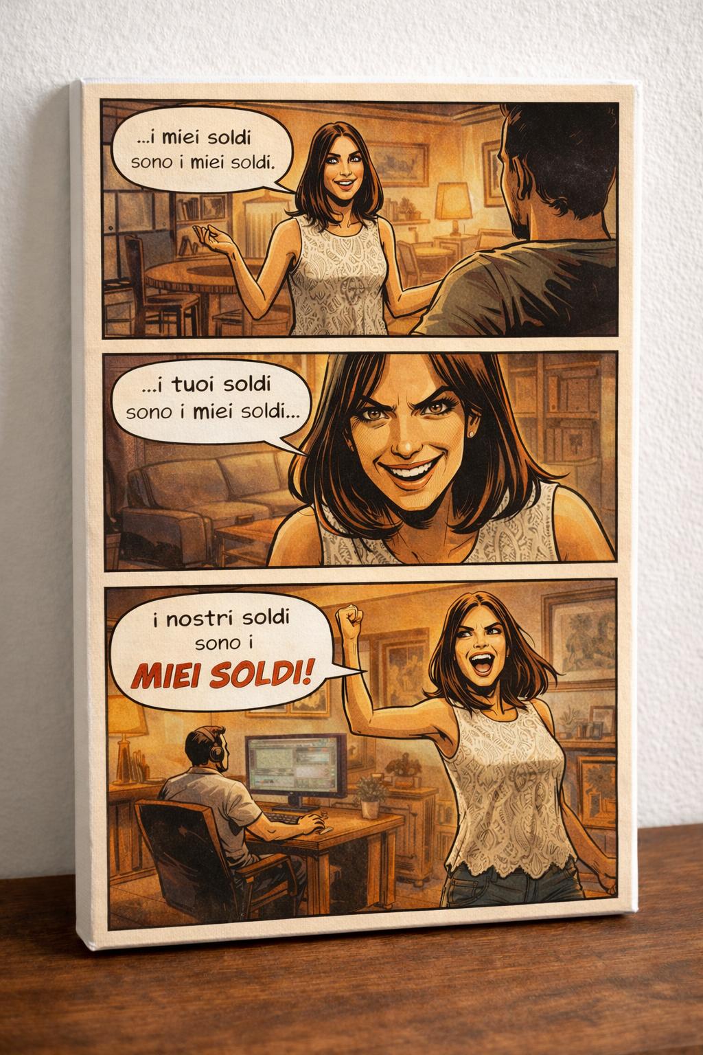 Fumetto FrameInk stampato su tela, esempio 2